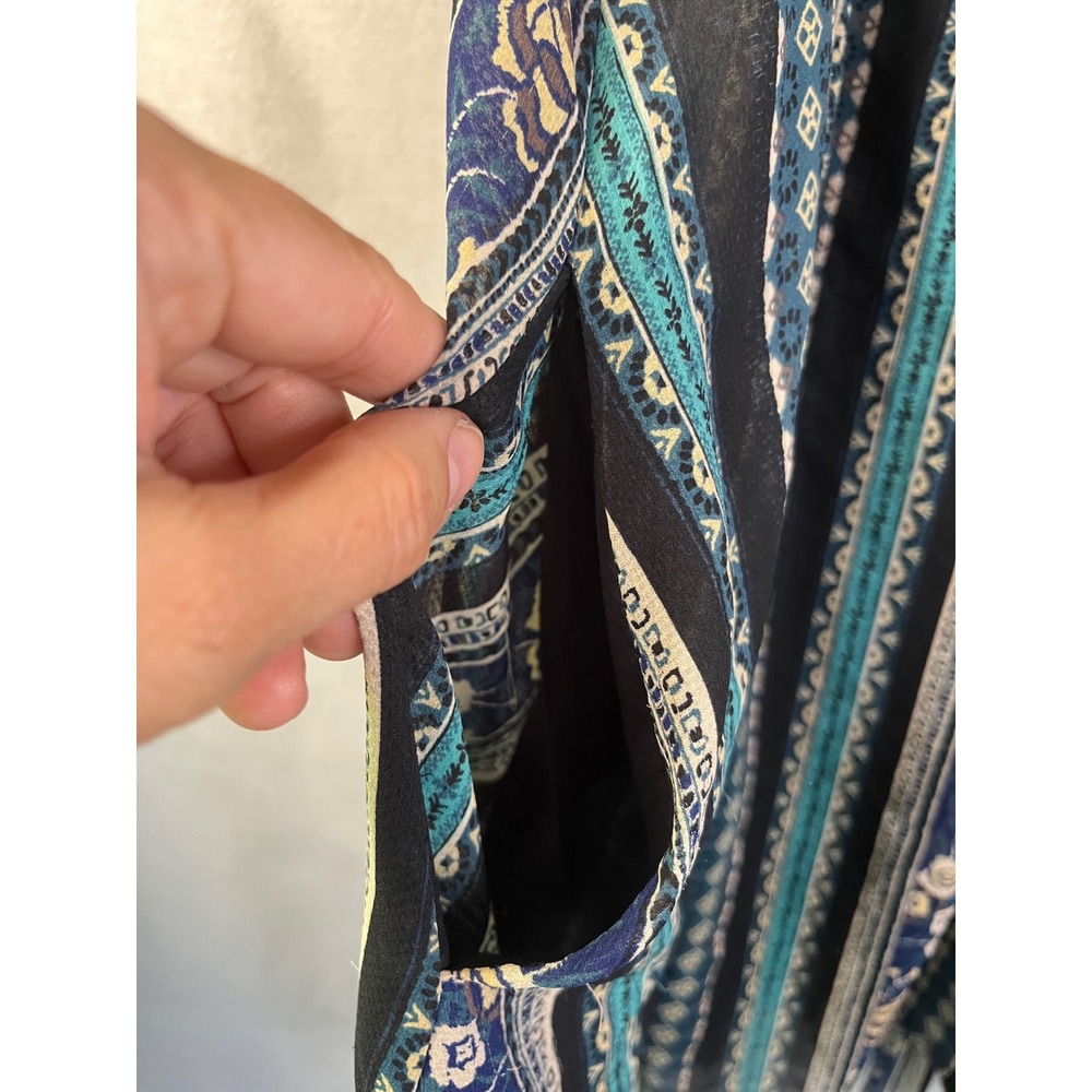 Free People Floral Patchwork Lace Slip Dress XS Boho Hippie Bohemian Whimsical - Picture 8 of 9